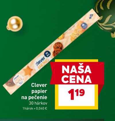 Clever papier pečenie 30 hárkov