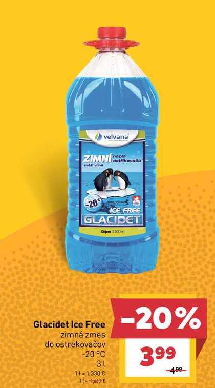 Glacidet Ice Free zimná zmes do ostrekovačov -20 °C 3l