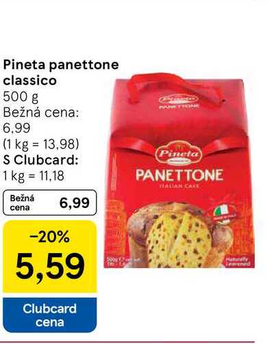 Pineta panettone classico 500 g