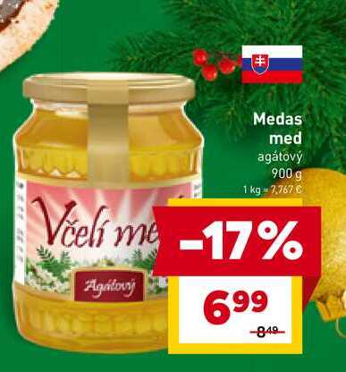 Medas med agátový 900 g 