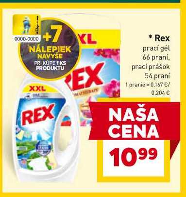 Rex prací gél 66 praní
