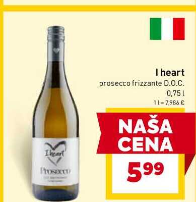 I heart prosecco frizzante D.O.C. 0,75l