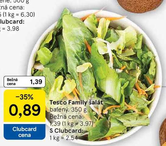 Tesco Family šalát balený, 350 g 