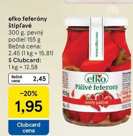 efko feferóny štipľavé 300 g