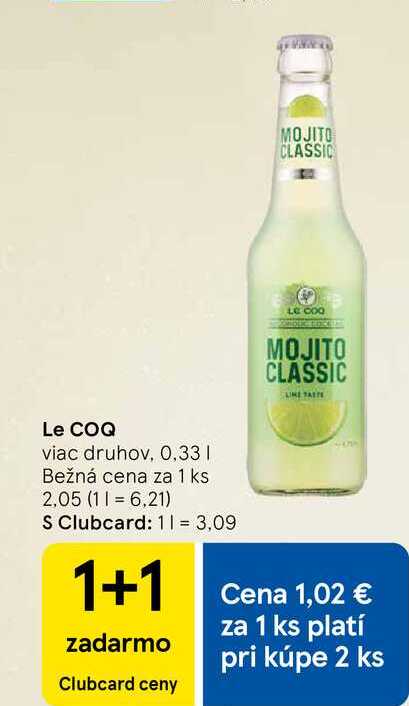 Le COQ viac druhov, 0,33l