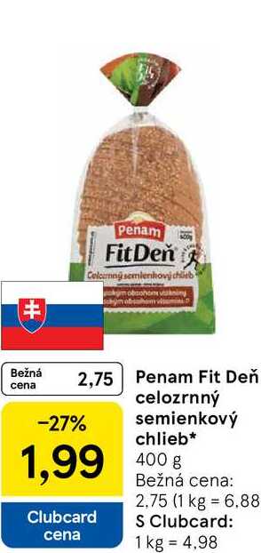 Penam Fit Deň Colony semienkový chlieb 400g v akcii