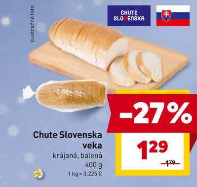 Chute Slovenska veka krájaná, balená 400 g 