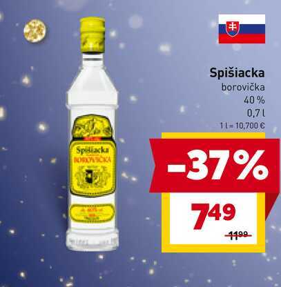 Spišiacka borovička 40% 0,7l