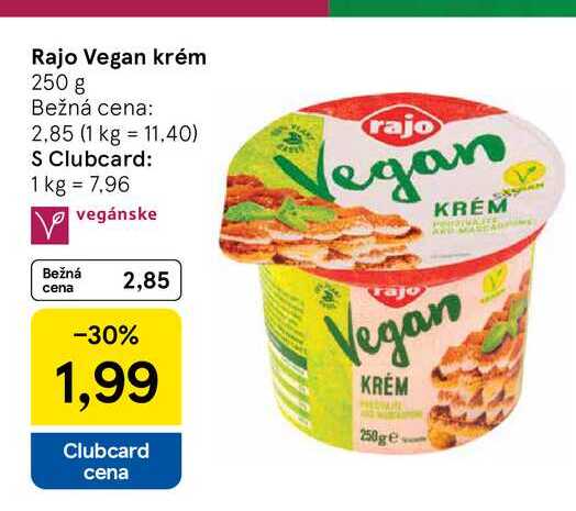 Rajo Vegan krém 250 g