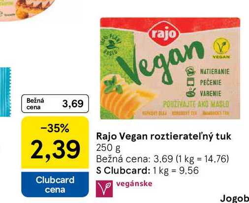Rajo Vegan roztierateľný tuk 250g