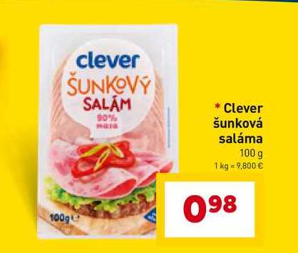 Clever šunková saláma 100 g 