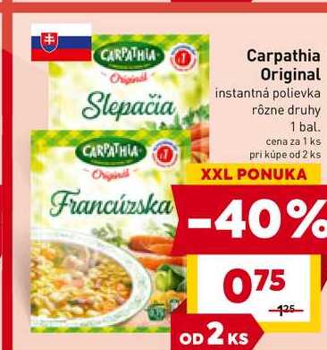 Carpathia Original instantná polievka rôzne druhy 1 bal. 