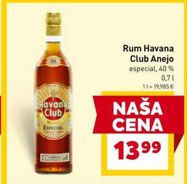 Havana Club Anejo especial, 40% 0,7l
