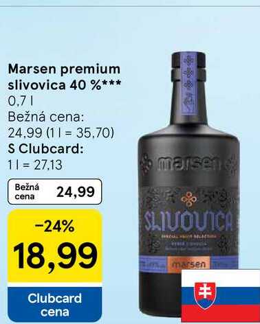 Marsen premium slivovica 40 % 0.7l
