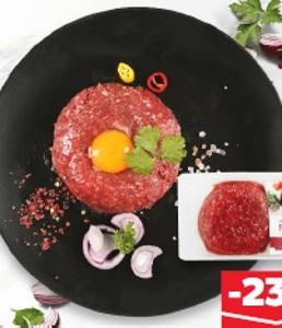 Tatársky biftek z hovädzieho stehna