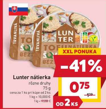 Lunter nátierka rôzne druhy 75g 