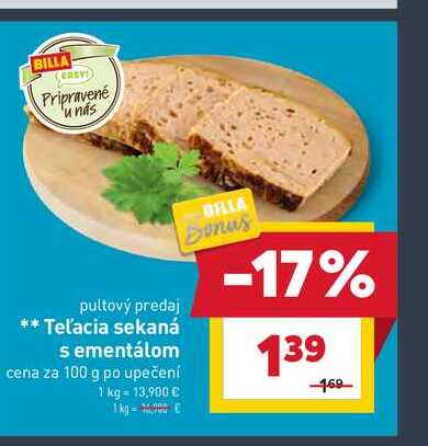 Telacia sekaná sementálom cena za 100 g 