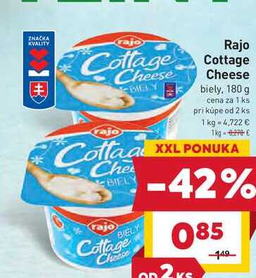ajo Cottage Cheese biely, 180 g 