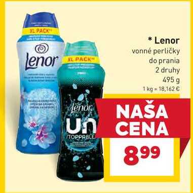 Lenor vonné perličky do prania 2 druhy 495 g 