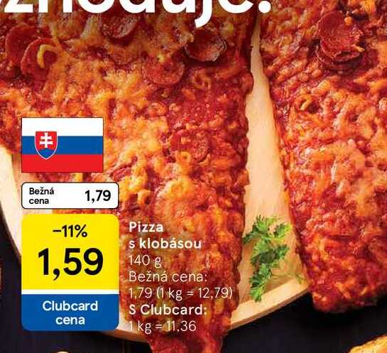 Pizza s klobásou 140 g