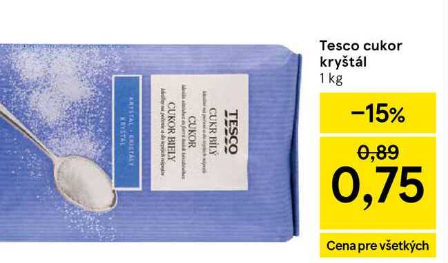 Tesco cukor kryštál 1 kg