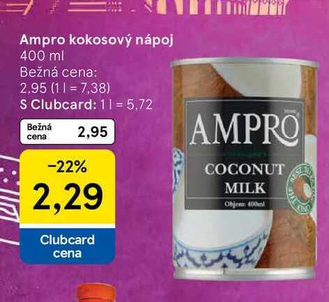 Ampro kokosový nápoj 400 ml