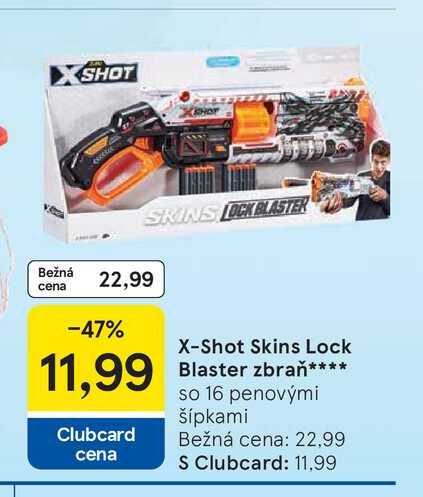 X-Shot Skins Lock Blaster zbraň so 16 penovými šípkami