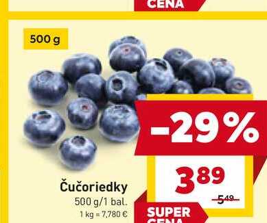 Čučoriedky 500 g