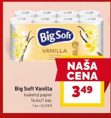 Big Soft Vanilla toaletný papier 16 ks/1 bal.
