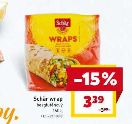 Schär wrap bezgluténový 160 g
