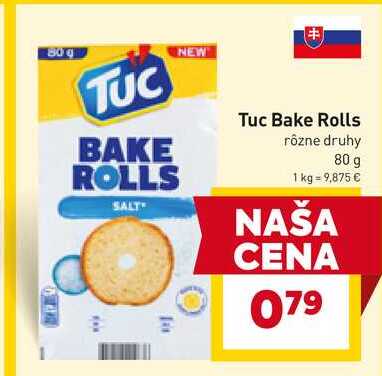 Tuc Bake Rolls rôzne druhy 80 g