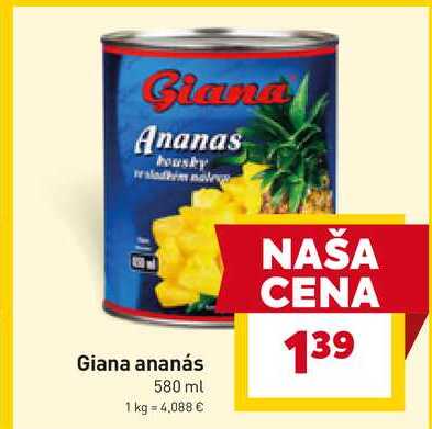 Giana ananás 580 ml 