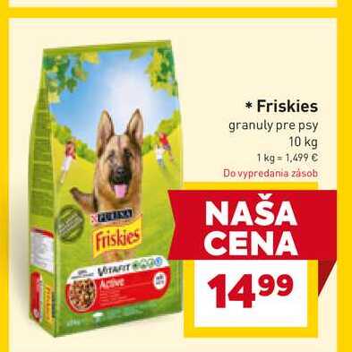 Friskies granuly pre psy 10 kg