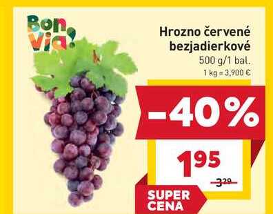 Hrozno červené bezjadierkové 500 g
