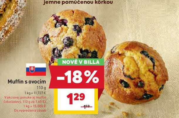 Muffin s ovocím 110 g 