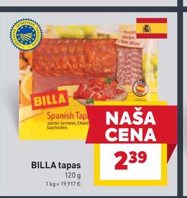 BILLA tapas 120 g 
