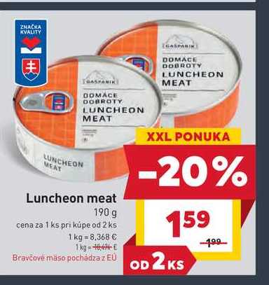 Luncheon meat 190 g 