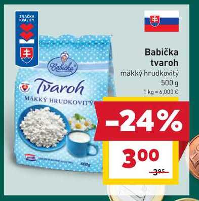 Babička tvaroh mäkký hrudkovitý 500 g 