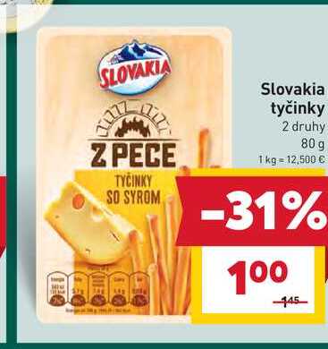 Slovakia tyčinky 2 druhy 80 g 