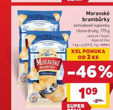 Moravské brambůrky zemiakové lupienky rôzne druhy, 175 g