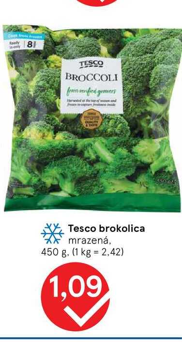Tesco brokolica mrazená, 450 g