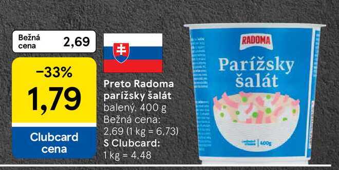 Preto Radoma parížsky šalát balený, 400 g