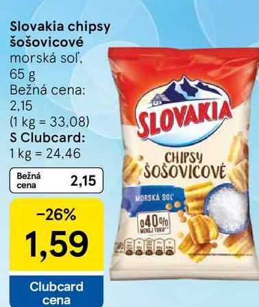 Slovakia chipsy šošovicové morská soľ, 65 g 