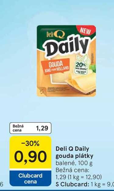 Deli Q Daily gouda plátky 100 g