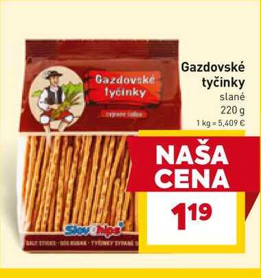Gazdovské tyčinky slané 220 g 