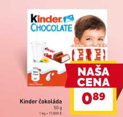 Kinder čokoláda 50 g 