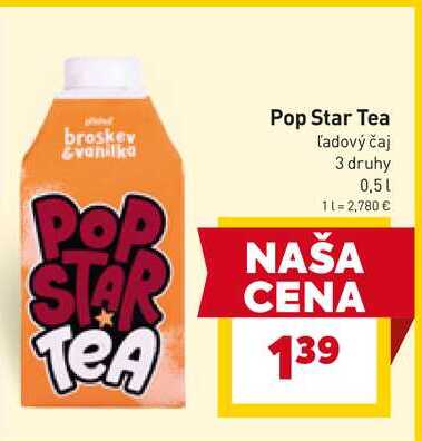 Pop Star Tea Ľadový čaj 3 druhy 0,5l