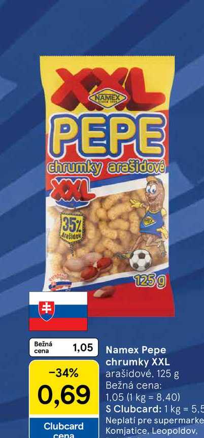 amex Pepe chrumky XXL arašidové, 125 g 