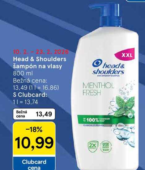 Head & Shoulders šampón na vlasy 800 ml 
