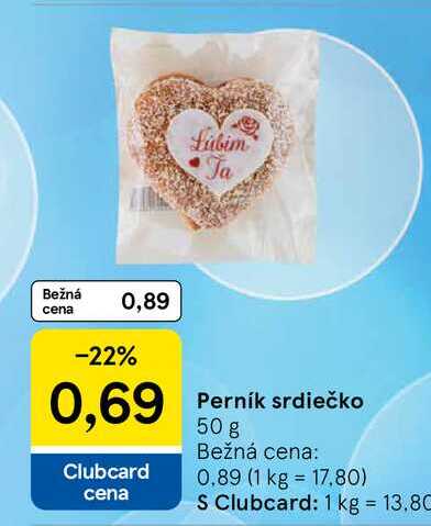 Perník srdiečko 50 g 